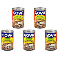 Pack of 5 - Goya Black Refried Beans Vegan - 16 Oz (454 Gm)