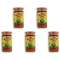 Pack of 5 - Telugu Mango Thokuu Without Garlic Pickle - 300 Gm (10.58 Oz)