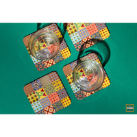 Coaster Set of 6 (Color: Yellow)