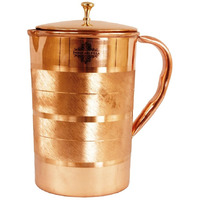 IndianArtVilla Copper Luxury Jug Pitcher, 67Oz