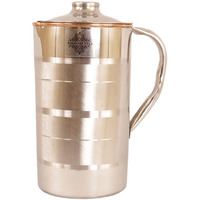 IndianArtVilla Steel Copper Luxury Jug Pitcher, 50Oz