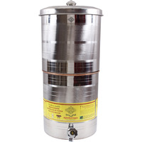 IndianArtVilla Steel Copper Dispenser Container Pot water Filter, 507Oz