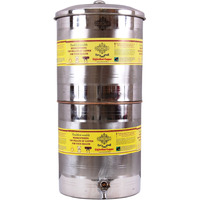 IndianArtVilla Steel Copper Dispenser Container Pot water Filter, 676Oz