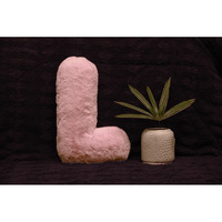 Indian Soft and Flexible Alphabet cushion ||  Alphabet (L) in Baby Pink Color Alphabet cushion  Toy (Size: L)  Especially for Kids