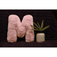 Indian Soft and Flexible Alphabet cushion ||  Alphabet (M) in Baby Pink Color Alphabet cushion  Toy (Size: M)  Especially for Kids
