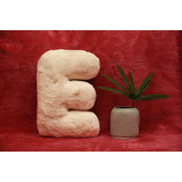 Indian Soft and Flexible Alphabet cushion ||  Alphie - Alphabet (E) in White Color - A Unique, Personalizable Alphabet cushion  Toy (Size: E)  Especially for Kids