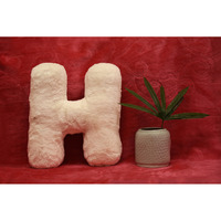 Indian Soft and Flexible Alphabet cushion ||  Alphie - Alphabet (H) in White Color - A Unique, Personalizable Alphabet cushion  Toy (Size: H)  Especially for Kids