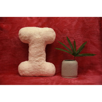 Indian Soft and Flexible Alphabet cushion ||  Alphie - Alphabet (I) in White Color - A Unique, Personalizable Alphabet cushion  Toy (Size: I)  Especially for Kids