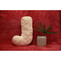 Indian Soft and Flexible Alphabet cushion ||  Alphie - Alphabet (J) in White Color - A Unique, Personalizable Alphabet cushion  Toy (Size: J)  Especially for Kids