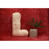 Indian Soft and Flexible Alphabet cushion ||  Alphie - Alphabet (L) in White Color - A Unique, Personalizable Alphabet cushion  Toy (Size: L)  Especially for Kids