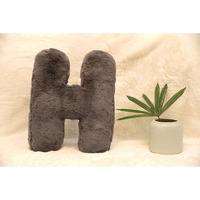 Indian Soft and Flexible Alphabet cushion ||  Alphie - Alphabet (H) in Mouse Color - A Unique, Personalizable Alphabet cushion  Toy (Size: H)  Especially for Kids