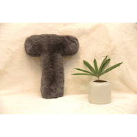 Indian Soft and Flexible Alphabet cushion ||  Alphie - Alphabet (T) in Mouse Color - A Unique, Personalizable Alphabet cushion  Toy (Size: T)  Especially for Kids