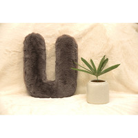 Indian Soft and Flexible Alphabet cushion ||  Alphie - Alphabet (U) in Mouse Color - A Unique, Personalizable Alphabet cushion  Toy (Size: U)  Especially for Kids