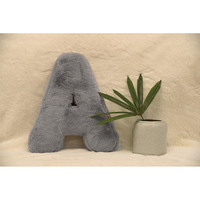 Indian Soft and Flexible Alphabet cushion ||  Alphie - Alphabet (A) in Light Grey Color - A Unique, Personalizable Alphabet cushion  Toy (Size: A)  Especially for Kids