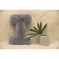 Indian Soft and Flexible Alphabet cushion ||  Alphie - Alphabet (I) in Light Grey Color - A Unique, Personalizable Alphabet cushion  Toy (Size: I)  Especially for Kids