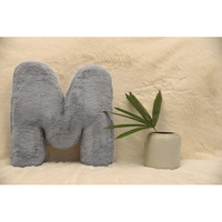 Indian Soft and Flexible Alphabet cushion ||  Alphie - Alphabet (M) in Light Grey Color - A Unique, Personalizable Alphabet cushion  Toy (Size: M)  Especially for Kids