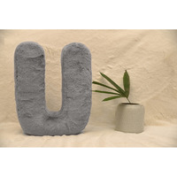 Indian Soft and Flexible Alphabet cushion ||  Alphie - Alphabet (U) in Light Grey Color - A Unique, Personalizable Alphabet cushion  Toy (Size: U)  Especially for Kids