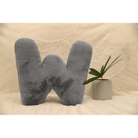 Indian Soft and Flexible Alphabet cushion ||  Alphie - Alphabet (W) in Light Grey Color - A Unique, Personalizable Alphabet cushion  Toy (Size: W)  Especially for Kids