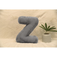 Indian Soft and Flexible Alphabet cushion ||  Alphie - Alphabet (Z) in Light Grey Color - A Unique, Personalizable Alphabet cushion  Toy (Size: Z)  Especially for Kids