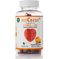 HealthBest VitCbest Vitamin C + Zinc Gummies | Immunity Booster | Antioxidants