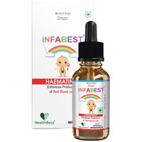HealthBest Infabest Hematinic (Iron) Drops for Toddlers | Red Blood Cells | Iron, Zinc | Mixed Fruit Flavor | 30ml