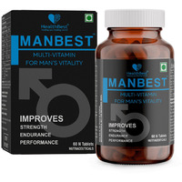 HealthBest Manbest Multivitamin for Mans Vitality | Improve Strength | Enhances performance| 60 Tablets