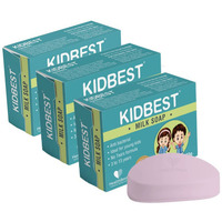 HealthBest Kidbest Milk Soap for Kids | Anti-Bacterial | Normal Skin, Sensitive Skin & Dry Skin | Tear free | (Pack of 3)