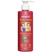 HealthBest Kidbest Bodywash for Kids | Anti-Bacterial | Normal Skin, Sensitive Skin & Dry Skin | Tear, Paraben, SLS free | Watermelon Flavor | 500ml