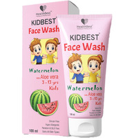 HealthBest Kidbest Facewash for Kids | Normal Skin, Sensitive Skin & Dry Skin | Tear, Paraben, SLS free | Watermelon Flavor | 200g