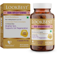 HealthBest Lookbest Skin Brightening Capsule |luxury edition| Pure Glutathione | Grape Seed Extract | Skin Glowing | 60 Capsules