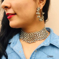 Indian Ethnic Oxidised Jewellery Choker ghungroo Set Necklace