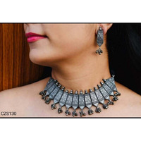 Indian Ethnic Oxidised Jewellery Choker Set