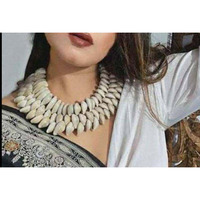 Shell Choker Designer Unique Necklace Neckpiece Multilayer off White Choker Indian Traditional Ethnic Premium Quality Jewelry