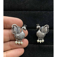 Antique Silver Oxidized Bird Earrings, Oxidized Earrings, Indian Handmade Earrings, Fashion Earrings,