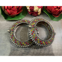 Bangle kada Bollywood style, Silver Look Alike Stone Bangle, Indian Ethnic Kada, Silver Oxidized Jewelry, Indian Jewelry, Hand Bracelet Kada