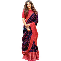 MAHATI Linen Silk Sarees with Stitched Blouse