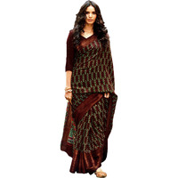 MAHATI Linen Silk Sarees with Stitched Blouse (Size: M)