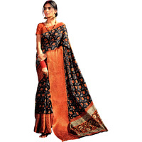 MAHATI Linen Silk Sarees with Stitched Blouse (Size: L)