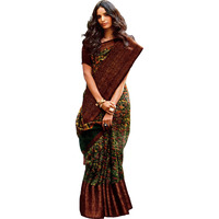 MAHATI Linen Silk Sarees with Stitched Blouse (Size: XXL)