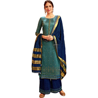 MAHATI Silk Kurti Palazzo Suits (Size: M)