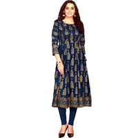 MAHATI Cotton Satin Gold Foil & Mirror work Kurti