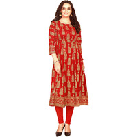 MAHATI Cotton Satin Gold Foil & Mirror work Kurti