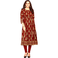 MAHATI Cotton Satin Gold Foil & Mirror work Kurti