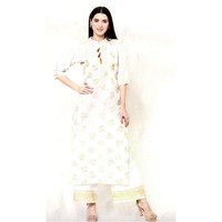 MAHATI Silk Foil Work Kurti Palazzo