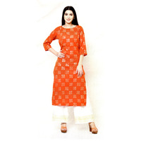 MAHATI Silk Foil Work Kurti Palazzo