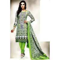 MAHATI Green   cotton unstitched Salwar suits