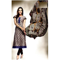 MAHATI Grey   cotton unstitched Salwar suits