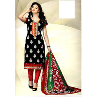 MAHATI Black   cotton unstitched Salwar suits