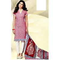 MAHATI Pink   cotton unstitched Salwar suits