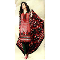 MAHATI Red   cotton unstitched Salwar suits